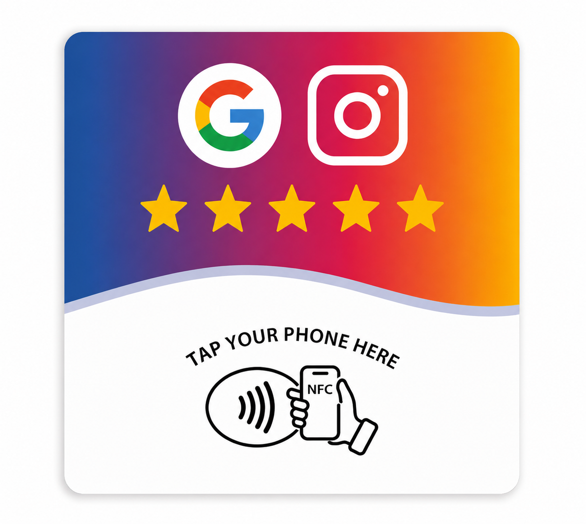 Placa NFC para negocios | Más reseñas y seguidores con un toque
